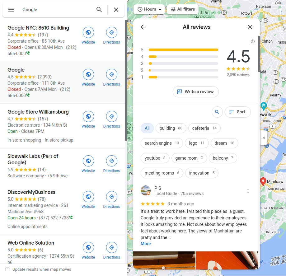 my google reviews on google maps